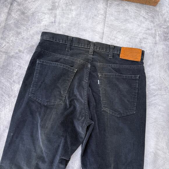 Men's Vintage 80's Levi's Faded Black Cords Corduroy Bootcut Pants Sz 34 x 32 - Picture 5 of 13